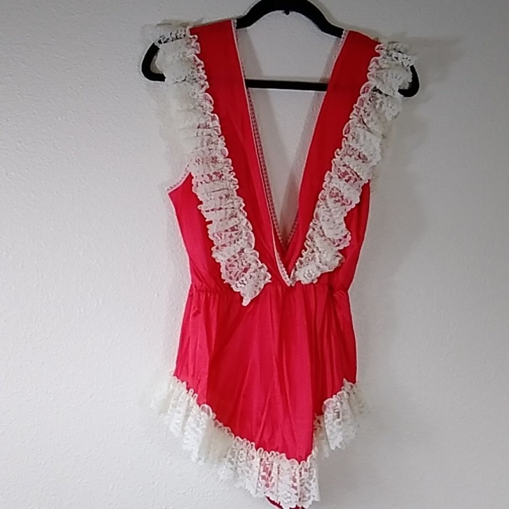 Vintage Sexy California Dream Teddy Lingerie Women Romper Size L